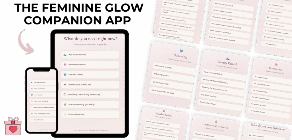 Feminine Glow: The Ultimate Feminine Reset digital bundle and companion app